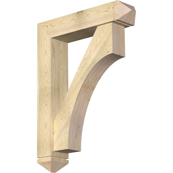 Ekena Millwork Westlake Arts and Crafts Rough Sawn Bracket w/ Offset Brace, Douglas Fir, 8"W x 36"D x 48"H BKT0806X36X48WTL03RDF - main